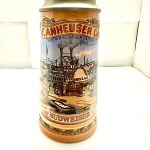 Anheuser-Busch Budweiser 1991 St. Louis Riverfront Collector Beer Stein Vintage